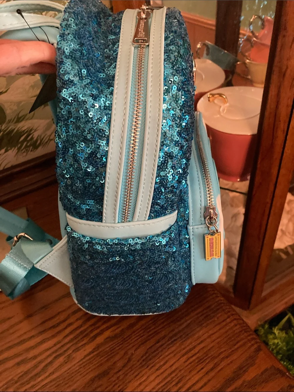 Loungefly + Disney Blue Sequin Dumbo “Soar” Backpack